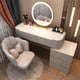 thumbnail image 1 of Nordic Mirror Makeup Vanity Table Dressing Table Dressers Bedroom Luxury Dresser Light Vanity Desk De Chevet Bedroom Furniture My Lux Decor Round, 1 of 28