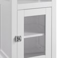 thumbnail image 3 of Benzara BM144166 Wood & Glass Demi Cabinet with Spacious Storage, White - 28.82 x 15.75 x 13.39 in., 3 of 5