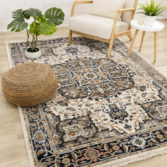 Rug Branch Classic/Traditional Classic Grey Indoor Area Rug - 5' x 8'