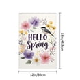 thumbnail image 4 of AMHNF Hello Spring Floral Bird Linen Garden Flag for Spring Summer Home Outdoor Garden Yard Door Decor 12x18 inch, 4 of 5