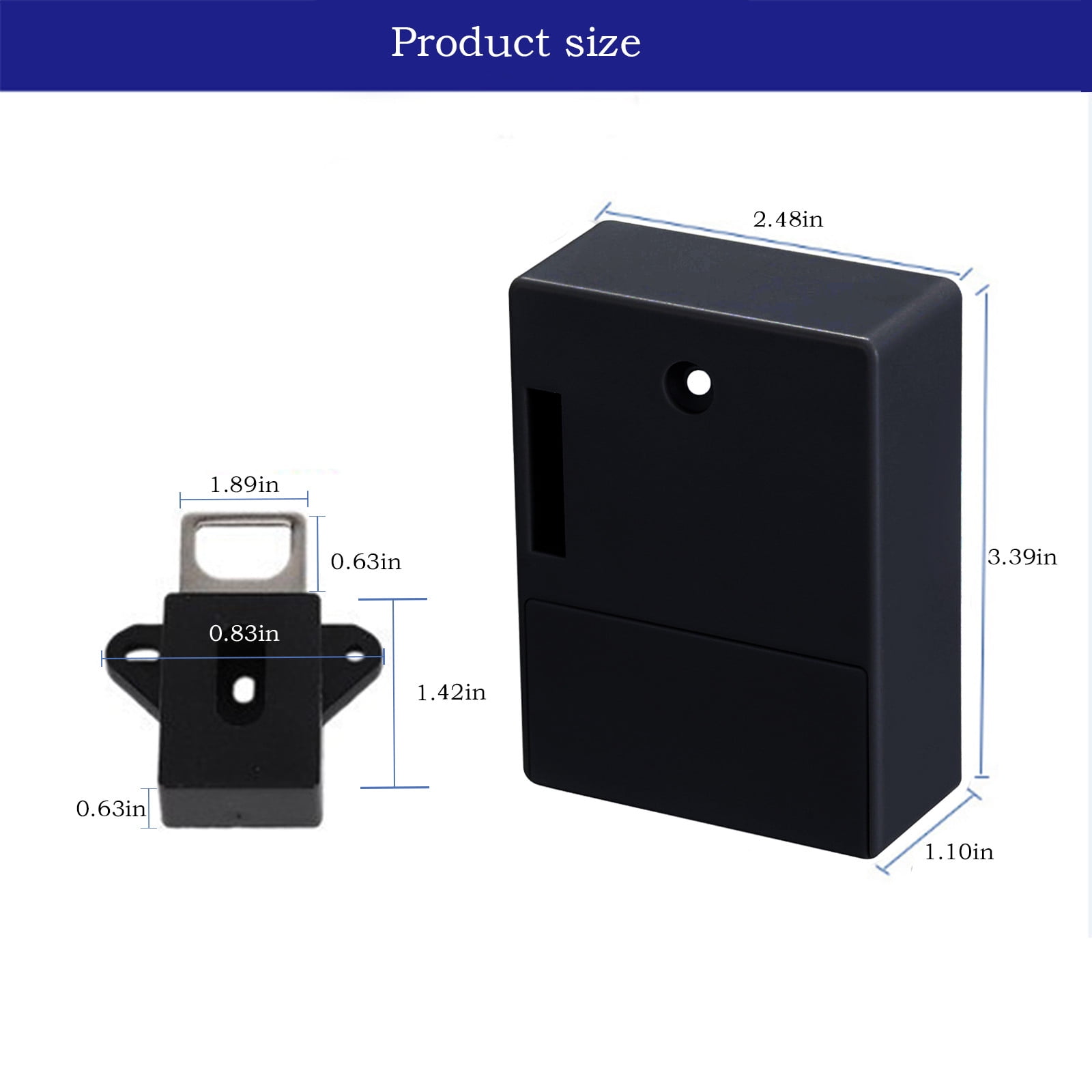 Werulen Invisible Electronic Cabinet Lock, RFID Keyless Entry Smart Lock, DIY Hidden Lock for Wooden Cabinet Drawer Cupboard, Child Safety Furniture Protector