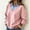 Pink, variant on Women's Twofer Collar Sweatshirt V Neck Long Sleeve Pullover with Faux Shirt Detail Relaxed Fit Casual Layered Look Top for Fall Winter Daily Wear