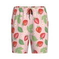 thumbnail image 4 of Wukai Strawberry Floral Men’s Short Pajama Pants With Pockets Soft Sleep Pj Shorts for Men-4X-Large, 4 of 6