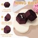 thumbnail image 3 of Caja para Anillos de Terciopelo, Soporte de Exhibición de Anillos de Boda Hexagonal de 2 Ranuras, Estuche de Regalo para Anillos para Ceremonia de Boda, Propuesta, Compromiso, Rojo Fecha, 3 of 7