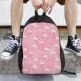 thumbnail image 6 of Rocae Pink Flamingos and Flowers print Computer bag with separate compartment, suitable for 15 inch laptop backpack, gift for men and women, 6 of 8