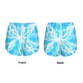 thumbnail image 3 of KLL Light blue flash Pattern Shorts Women,Athletic Shorts High Waisted Running Shorts Pocket Sporty Short Gym Elastic Workout Shorts-Large, 3 of 7