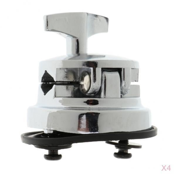 Paquete de 4 Abrazaderas de Base para Montaje en Parte Inferior de Tambor de Aleación de Zinc Sunnimix Soporte de abrazadera de montaje de tambor