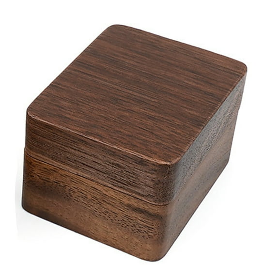 FENOHREFE Walnut Wood Jewelry Organizers Box Earrings and Rings Display Case Wedding Rings Storage Container for Women Girls