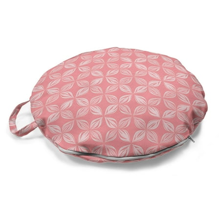

Abstract Round Floor Cushion with Handle Continuous Leaves in Blossom Shapes in Vivid Tones Illustration Decorative Pillow for Living Room & Dorms 18 Round Pastel Pink Pale Pink by Ambesonne