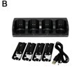 thumbnail image 4 of 4 in 1 Charging Station for Wii&Wii U Remote Controller, Charger with 4 Rechargeable Battery Packs, 4 Port Charging Station4PCS 2800mAh Replacement BatteriesUSB Cable, Remote Not Included, 4 of 4