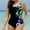 afa_Black, variant on Gymvis Womens One Piece Swimwear Plus Size Womens Tummy Control Swim Suit High Cut Print Black Bathing Suit
