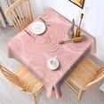thumbnail image 2 of Pink Gold Marble Pattern Square Tablecloth,Waterproof Square Table Cover,Wipeable Spillproof Washable Table Cover for Home Kitchen Party Decor 52"x52"(132x132cm), 2 of 6
