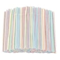 thumbnail image 1 of 500pcs Plastic Drinking Straws 8 Inches Long Multi-Colored Striped Bedable, 1 of 4