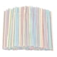 thumbnail image 1 of 500pcs Plastic Drinking Straws 8 Inches Long Multi-Colored Striped Bedable, 1 of 4