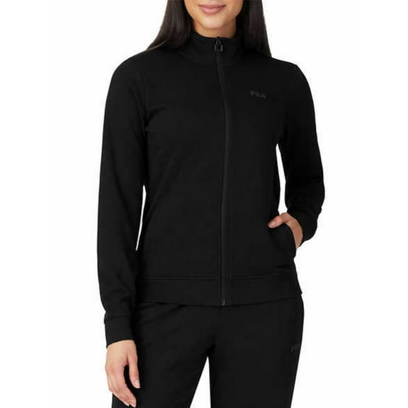 Fila Women's French Terry Full Zip Jacket (Black, XL)