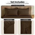thumbnail image 2 of Lux Decor Queen Sheet Set 6 Piece - Deep Pocket Queen Sheets, Soft Microfiber Bed Sheets Queen, Brown, 2 of 10
