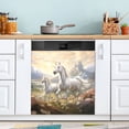 thumbnail image 5 of Ryvnso Two Horses Running Dishwasher Magnetic Refrigerator Magnet Cover Kitchen Home Decorative 23"x26", 5 of 6