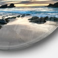 thumbnail image 3 of Designart - Beautiful Porthcothan Bay' Seashore Metal Circle Wall Art, 3 of 4