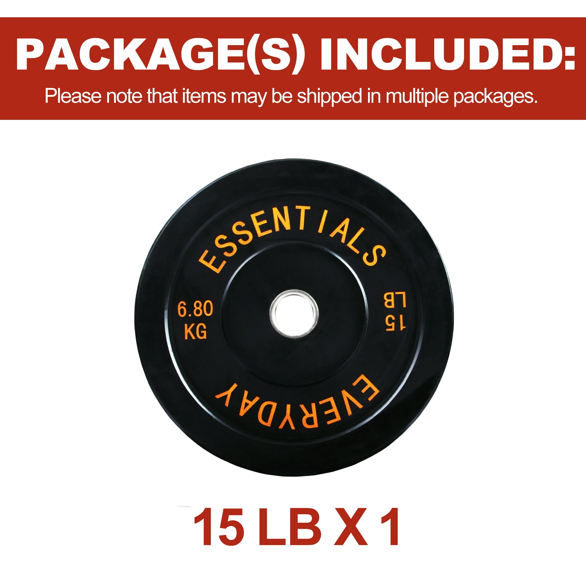 FlexWave 2-Inch Olympic Bumper Weight Plate，with Steel Hub, Black, Multiple Sizes，Single & Pair, for Strength Training & Home Gym