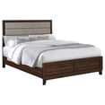 thumbnail image 3 of Welsley 50-inch Upholstered Eastern King Bed Walnut, 3 of 9