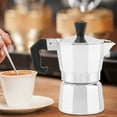 thumbnail image 3 of Machine à Cuisiner - 30 ML, 1 Tasse, en Aluminium, de Type Italien, cafetière Moka Pot, Machine à café Expresso, Utilisation du Bureau à Domicile, 3 of 14