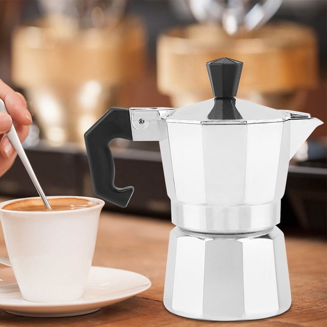 Poêle à Café, Cafetière Espresso en Acier Inoxydable de Qualité Supérieure, Camping de Café Résistant à la Rouille pour la Cuisine à Induction