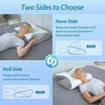 thumbnail image 3 of Memory Foam Cervical Pillow, 2 in 1 Ergonomic Contour Orthopedic Pillow for Neck Pain, Contoured Support Pillows for Side Back Stomach Sleepers, 3 of 6
