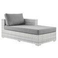 thumbnail image 1 of Lounge Chair Chaise, Rattan, Wicker, Grey Gray, Modern Contemporary Urban Design, Outdoor Patio Balcony Cafe Bistro Garden Furniture Hotel Hospitality, 1 of 8
