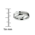 thumbnail image 3 of Metal Masters Mens Tungsten Ring Brushed Wedding Band Silvertone Comfort-fit 6mm, 3 of 5