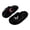 Black, variant on GPOECD Girls Slippers Kids Open Toe Cute Floral Decorated Warm Soft Non Indoor for Toddlers Multiple Colors Fuzzy Slippers Cozy Home Wear