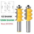 thumbnail image 2 of 1/2In Shank 12Mm 8Mm Triple Bead Column Molding Router Bit Tenon Milling Cutter, 2 of 6