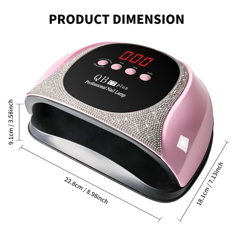 Professional UV LED Nail Lamp, LIMEGIRL Nail Dryer for Gel Polish, 4 Timers UV Nail Lamp Professional Nail Light,57Pcs Lamp Beads and Automatic Sensor