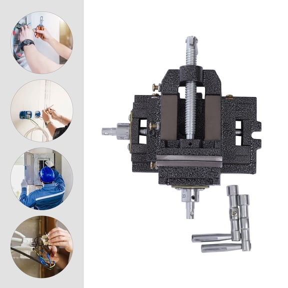 3-Inch Drill Press X-Y Compound Vise 2 Way Heavy Duty Cross Slide Vise Clamp Machine for Electrician Repair