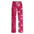thumbnail image 6 of Womens Valentines Day Pajama Pants Holiday Elastic Waist Cute Valentine's Day Pajama Pants Comfy Drawstring Sleepwear Long Pajamas Pants, 6 of 7