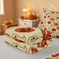 thumbnail image 5 of Homewish Funny Pumpkin Lantern Zipper Twin Comforter Sets with Fitted Sheet and 2 Pillowcases, Happy Halloween Zipper Bedding Set, Beige Orange Black, Gray Reversible, 5 of 7