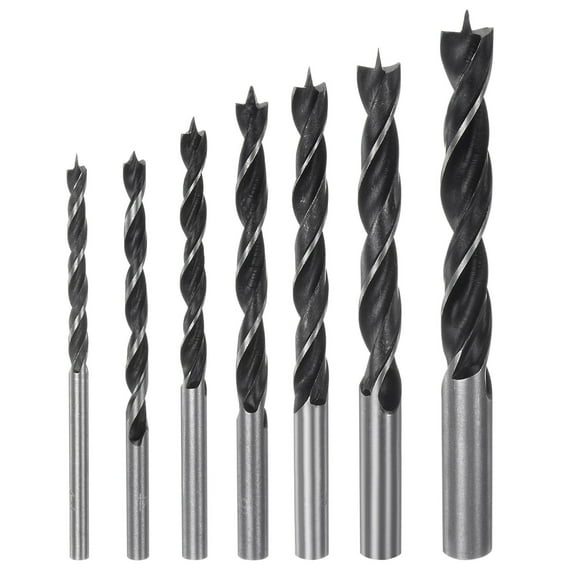 Brad Point Drill Bits Set 3/4/5/6/8/10/13mm  #45 Steel Round Shank Wood Drilling Bit