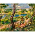 thumbnail image 3 of Renoir, Pierre-Auguste 18x15 Black Modern Framed Museum Art Print Titled - Beaulieu, women and boy, 3 of 5