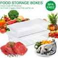 thumbnail image 4 of 12 Packs Food Storage Containers for Fridge Plastic Refrigerator Organizers with Removable Drain Plate and Lid Stackable Produce Containers to Keep Fruits, Vegetables, Meat, 4 of 7