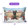thumbnail image 4 of Merry Christmas Woofmas Xmas Noel Scottish Terrier Elf Candy Cane Snow Pillow Cushion Double Sided Scottie Dog Lover Gifts Throw Pillow - 13017, 4 of 4
