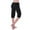 Black, variant on UAMVSH Walking Shorts for Women Knee Length Pockets Hiking Workout Cargo Capri Pants Drawstring Travel Elastic Waist Yoga Athletic Shorts