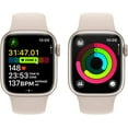 thumbnail image 4 of Restored Apple Watch Series 9 With Blood Oxygen. GPS + Cellular 41mm Starlight Aluminum Case with Starlight Sport Band - M/L. (Refurbished), 4 of 5