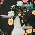 thumbnail image 6 of Pentantan Floral Area Rugs 6'x9', Machine Washable Rug for Living Room Non-Slip Vintage Soft Indoor Carpet for Bedroom, Dining Room, Playroom, Office, Black, 6 of 9