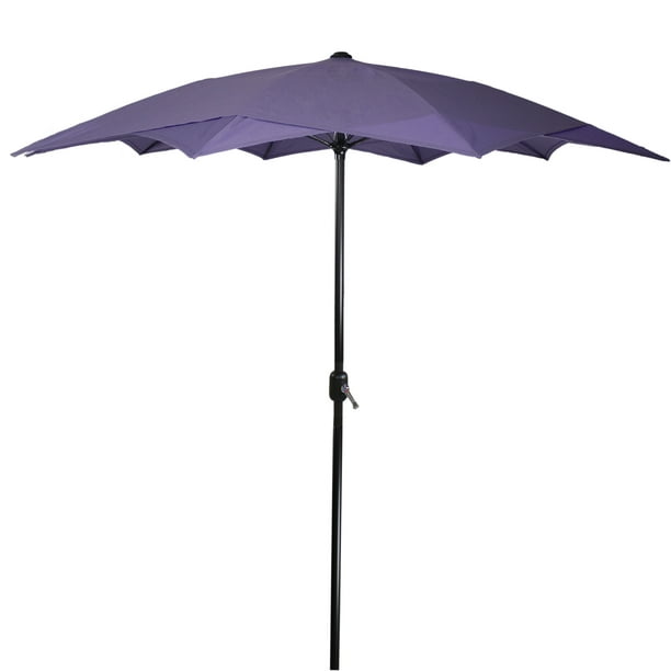 studie complexiteit beneden 8.85ft Outdoor Patio Lotus Umbrella with Hand Crank, Purple - Walmart.com