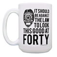 thumbnail image 2 of ThisWear 40th Birthday Gift Look This Good at Forty Bday Mug Set 2 Pack Gift 15oz Coffee Mugs, 2 of 4
