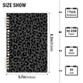 thumbnail image 3 of Haosy Dark Gray Leopard Print Notebooks 2 Pcs 1-subject Journal 60 Sheets A5 College Ruled Paper Detachable Ring 8.3"x5.7", 3 of 8