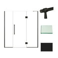 thumbnail image 3 of Transolid Ehtf70287610c-Bk Elizabeth 76" High X 70" Wide Hinged Semi Frameless Shower Door, 3 of 7