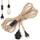 thumbnail image 1 of Chandelier Hemp Rope Cable 4.5m, E27 Socket Switch Wire Cable, For Diy Pendant Lamp Industrial Pendant Light Chandelier Socket Vintage Electric Wire (, 1 of 5