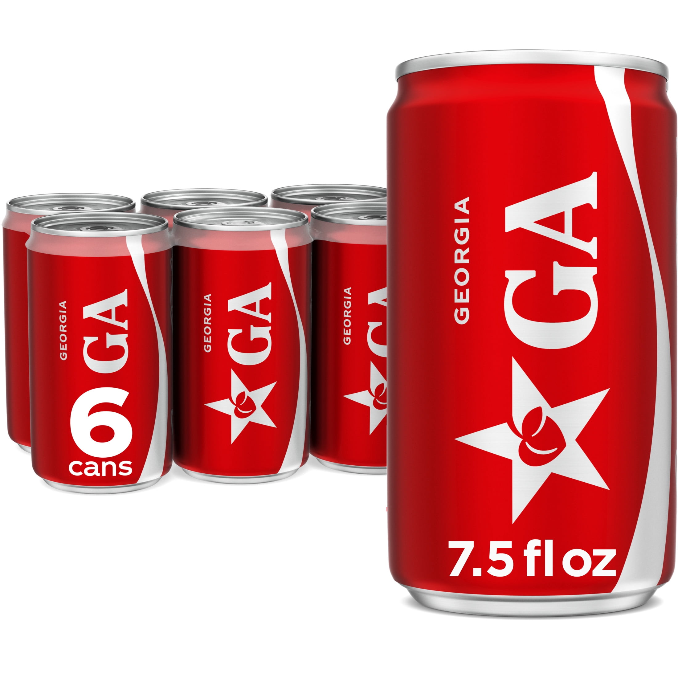 (3 pack) Coca-Cola Soda Pop Mini Cans, 7.5 fl oz, 6 Pack