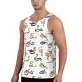 thumbnail image 2 of Lsque Snake Pattern Mens Tank Tops Muscle Athletic Quick Dry Sleeveless Workout Fitness T Shirts Beach Tank Top, Loose-fit Sleeveless Shirt for Men-Large, 2 of 7