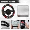 thumbnail image 4 of Uorisanigo Rose Car Steering Wheel Protector Red Steering Wheel Cover for Women Warm Car Steering Wheel Cover for Winter Flannel Car Accessories for SUV Vehicle Sedan Gift for Wife, 4 of 8